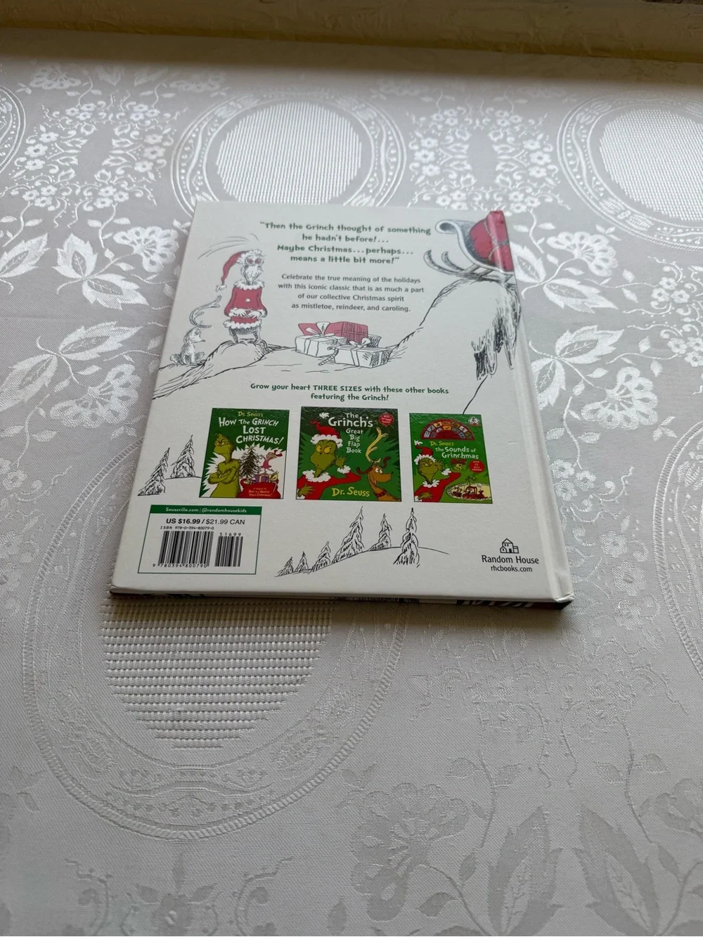 Dr. Seuss How The Grinch Stole Christmas Hard Cover Illustrated Red/Green/White